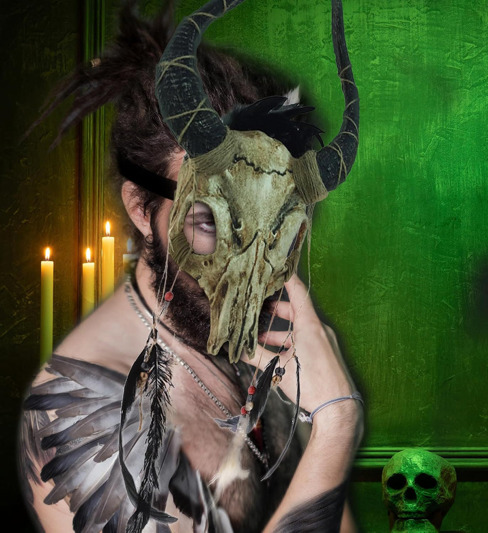 Yak Skull Mask- Devilish Animal Skull Mask Costume Accessory for Halloween, C...