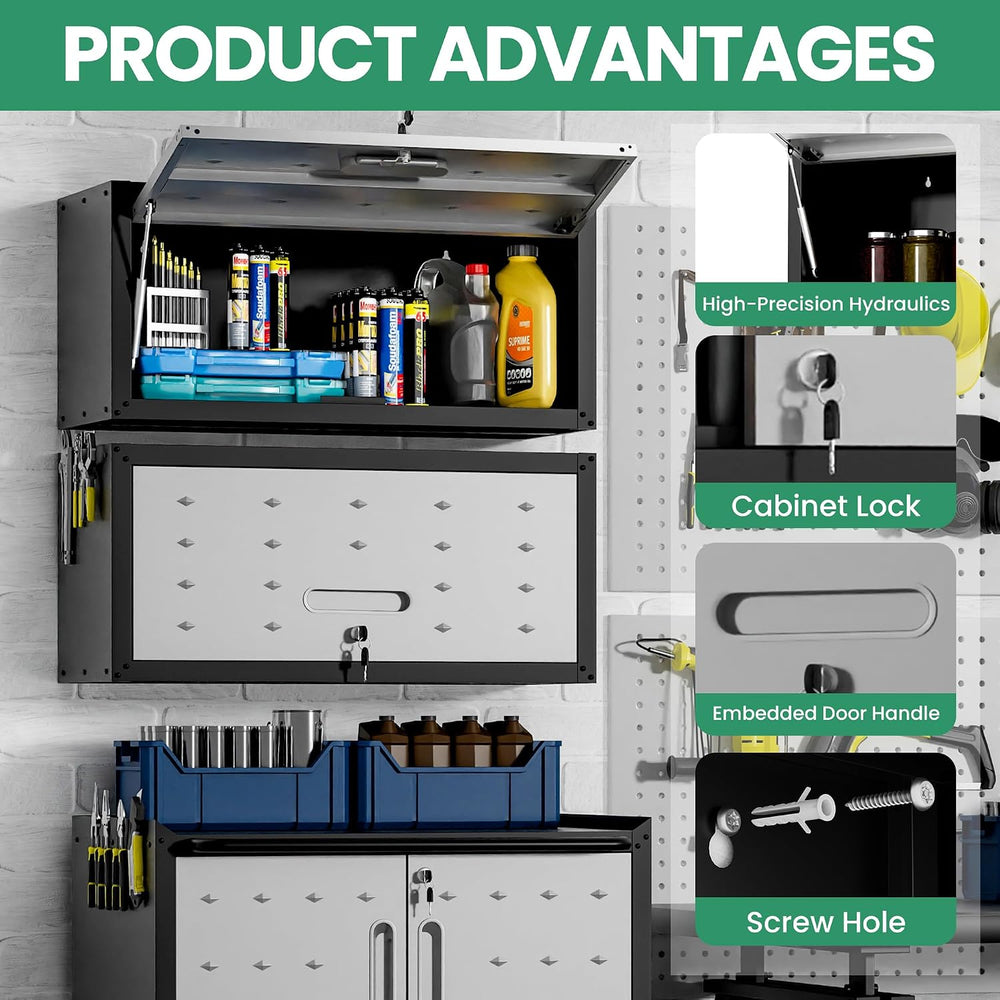 Garage Cabinet System | Heavy Duty Steel All-in-One Modular Garage Cabinet Se...