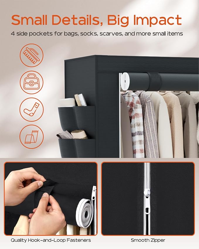 Portable Closet, 81.5 Inch Extra Large Capacity Wardrobe Closet