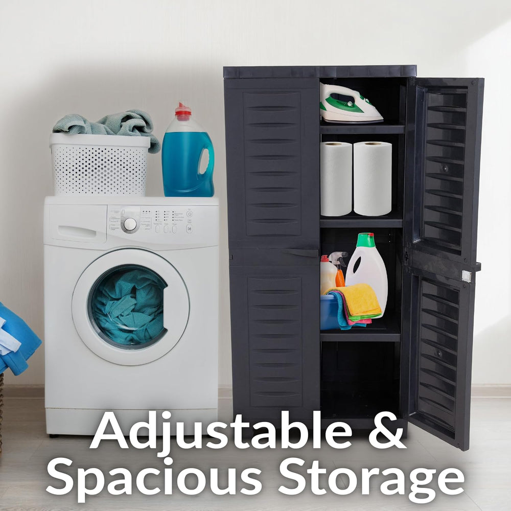 Sunnydaze 48" Garage Storage Cabinet with Locking Doors & Shelves, C...
