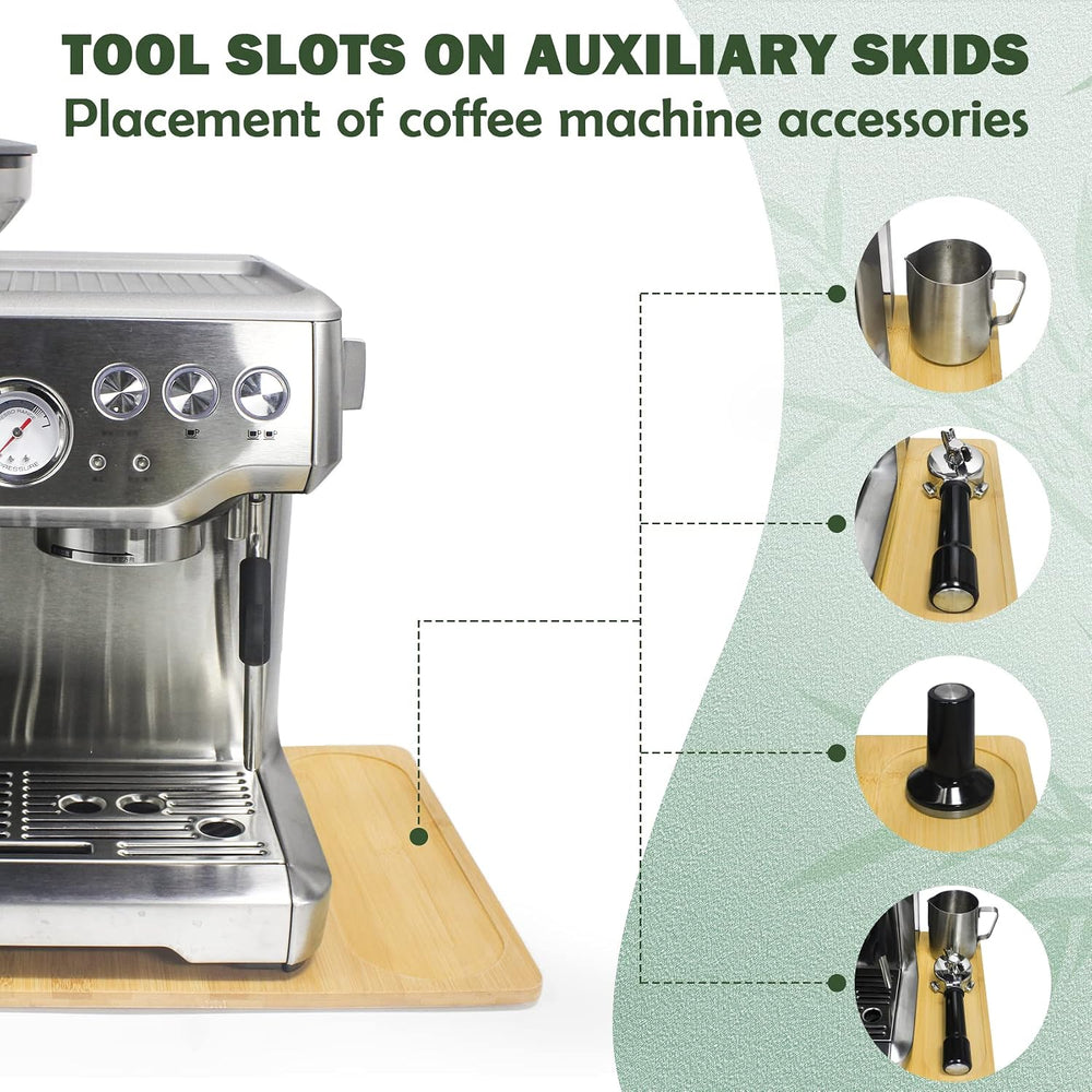 UPGRADED Oversize Bamboo Appliance Slider fit for Breville Barista Espresso M...