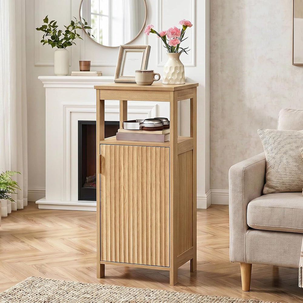 Bathroom Cabinet, Freestanding Bathroom Storage Cabinet with Door and Shelves...