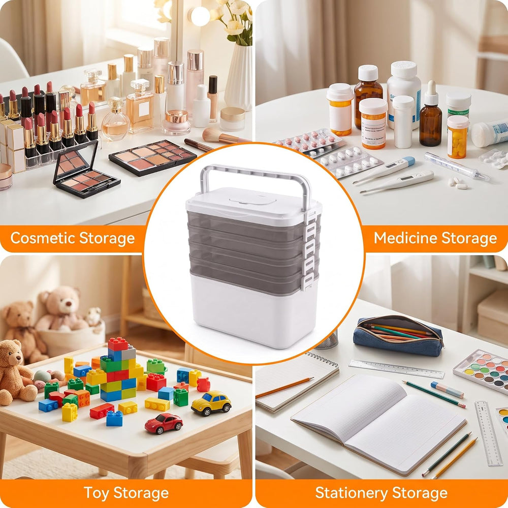 5-Tier Medicine Cabinet Organizer with Handle