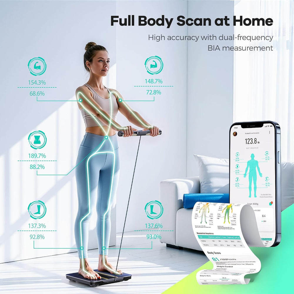 RunStar Smart Scale for Body Weight with Set-Function Handle, 50+ Metrics