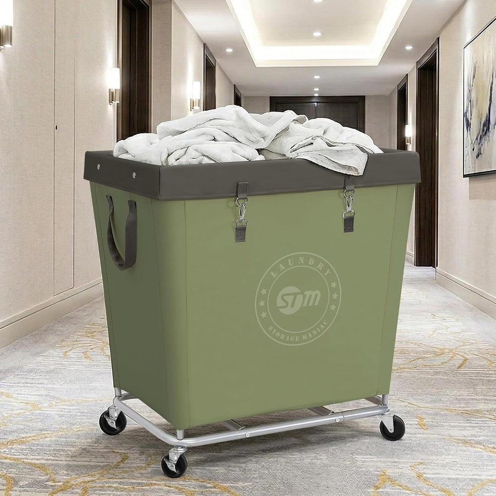STORAGE MANIAC Commercial Laundry Hamper with Heavy Duty Steel Frame, 320 L I...