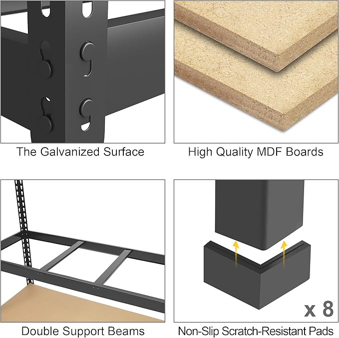 PrimeZone 5 Pack Heavy Duty Storage Shelves
