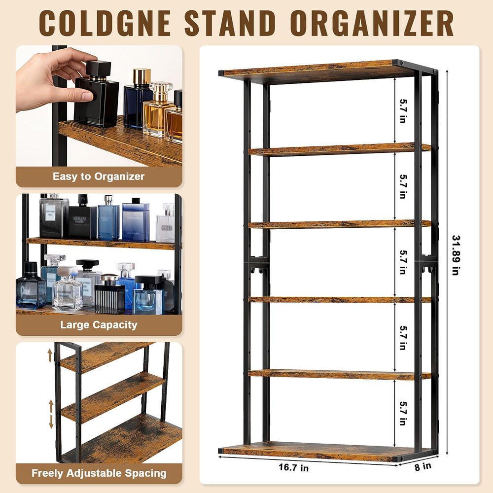 Emfogo Cologne Organizer for Men, Perfume Organizer Wall Mount & Desktop,...