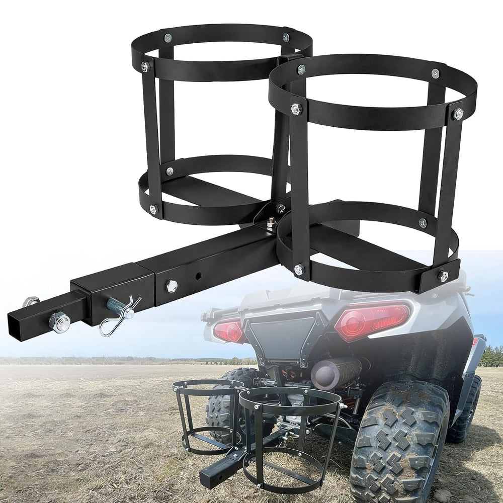 Pindex Heavy Duty ATV Pail Carrier, Universal Bucket Holder for UTV, Lawn Mow...