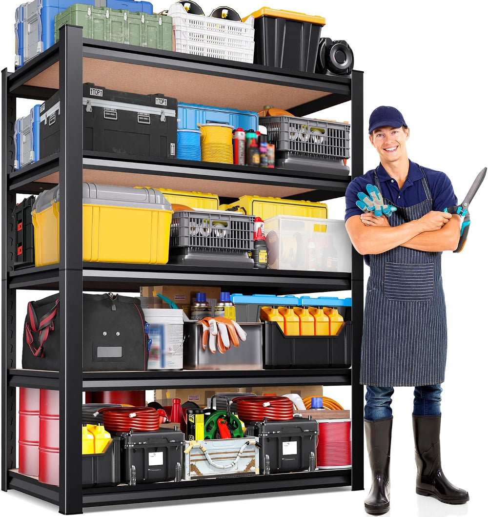 71" H x 35" W Garage Shelving Unit, 2050LBS Heavy Duty Metal Storag...
