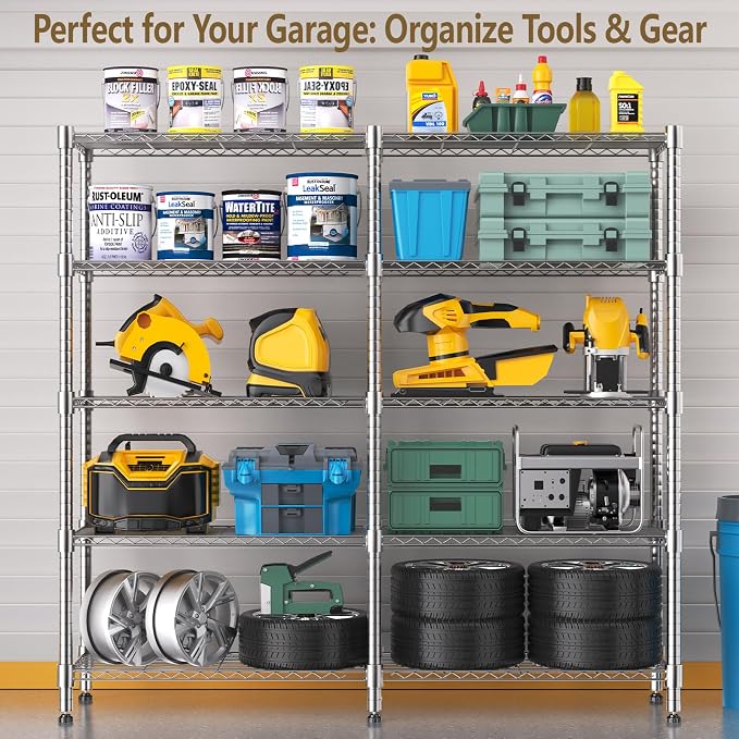 Himimi Storage Shelves-5 Tier Heavy Duty Wire Shelving Unit
