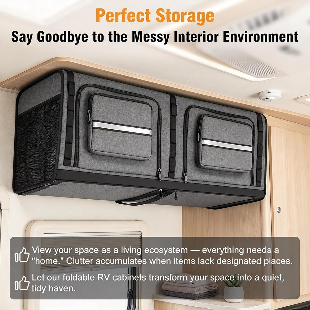 36" RV Overhead Soft-Sided Storage Cabinet, Soft Cabinets for Van & ...