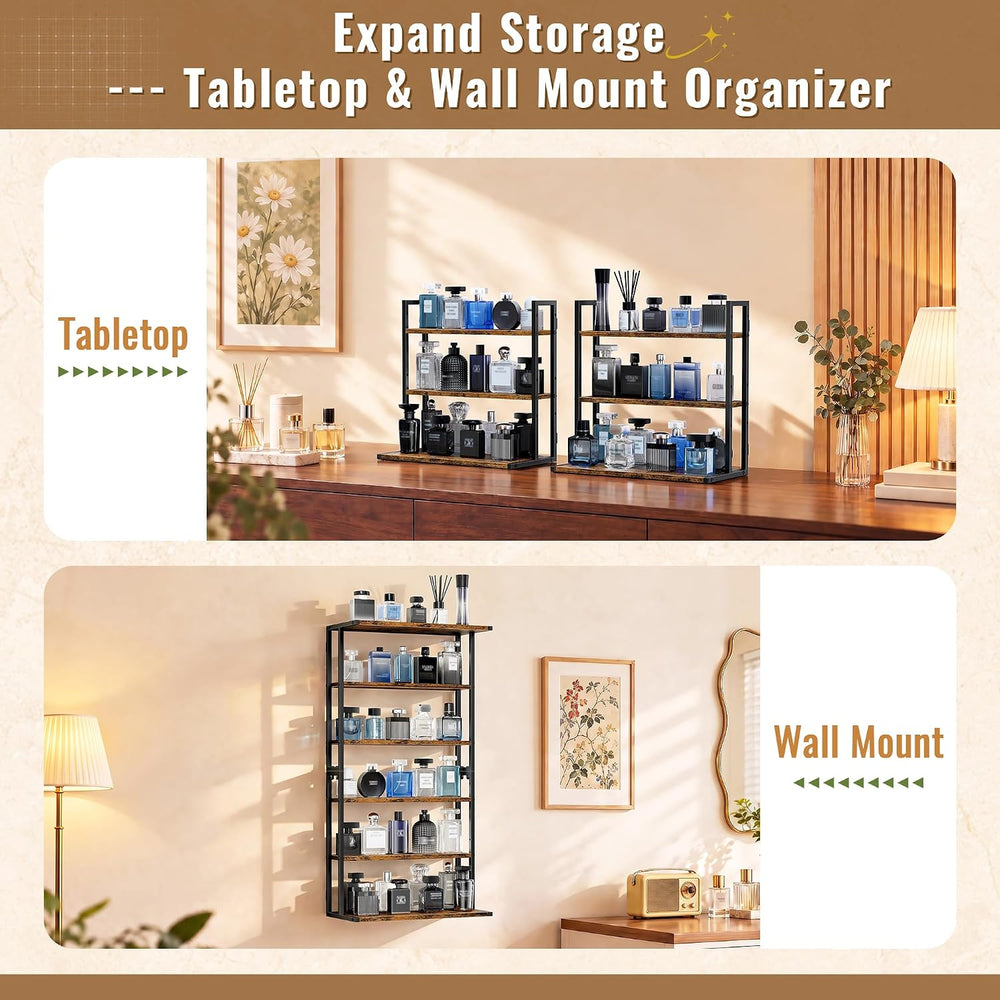 Emfogo Cologne Organizer for Men, Perfume Organizer Wall Mount & Desktop,...