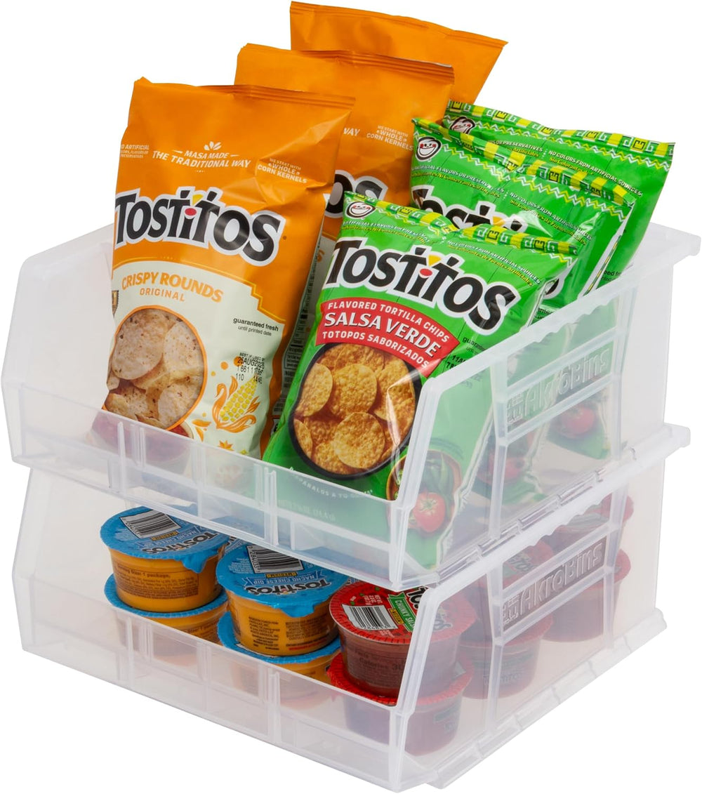 Akro-Mils 30235 AkroBins Plastic Storage Bins, 11"x11"x5", Cle...