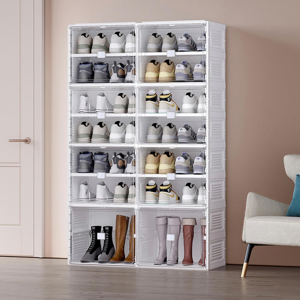 BIRDROCK HOME Shoe Rack for Closet Floor | 7 Tiers Freestanding Storage Cabin...