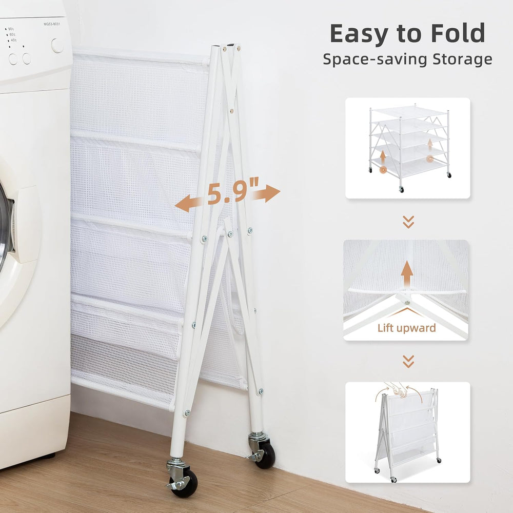 STORAGE MANIAC Sweater Drying Rack, Mesh Clothes Drying Rack, Stackable Laund...