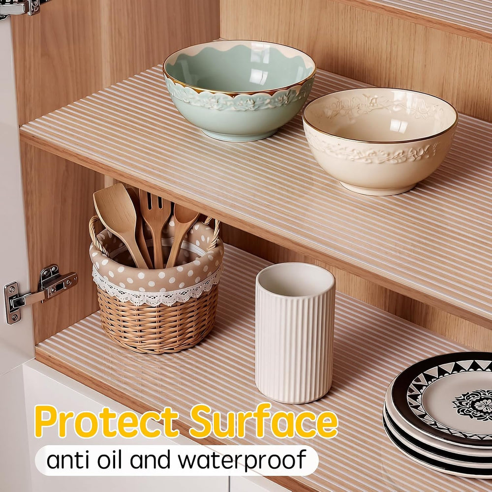 Songrey Waterproof Shelf Cabinet and Drawer Liner, 17.5IN x 10FT, Clear