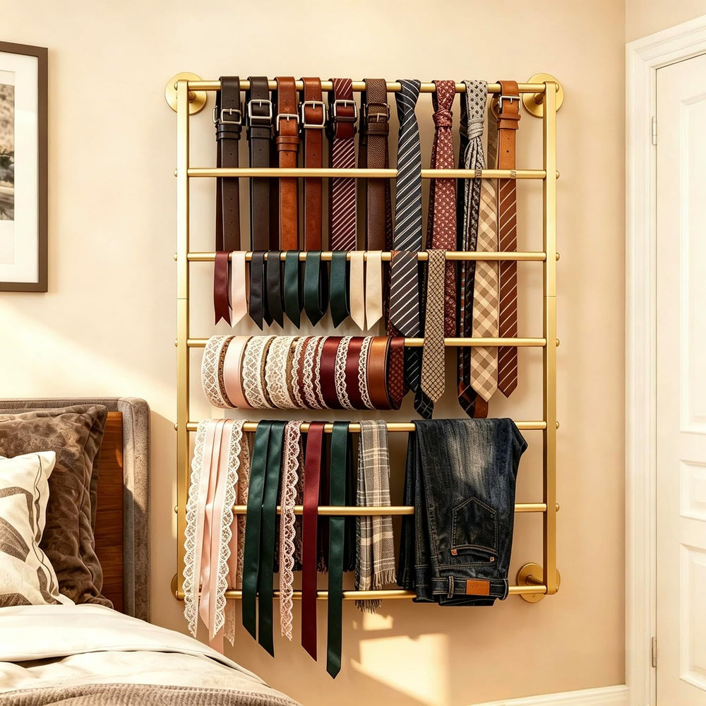 7 Tier Scarf Display Rack Hijab Hanger Ribbon Organizer Wrap Paper Holder