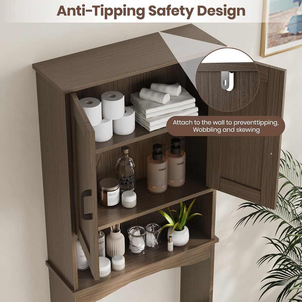 ROOMTEC Over the Toilet Storage Cabinet with Adjustable Shelf and Double Door...