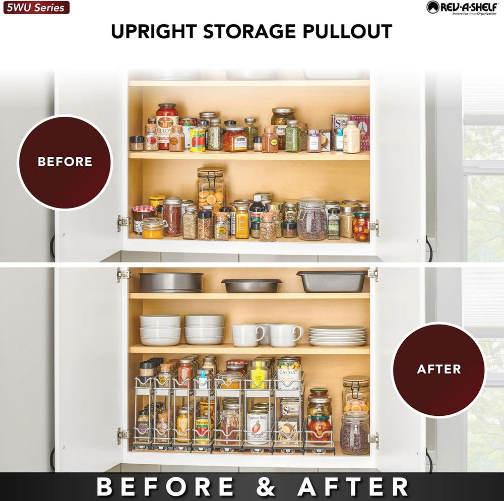 Rev-A-Shelf Narrow 5"W Pullout Single Organizer for Cabinets
