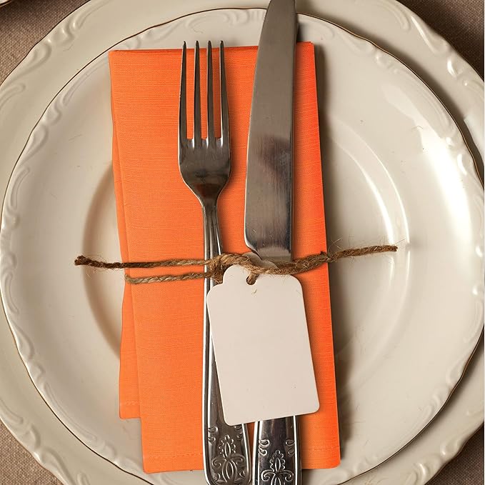 Urban Villa Cloth Napkins Halloween Dinner Napkins Solid Orange Color 20'...