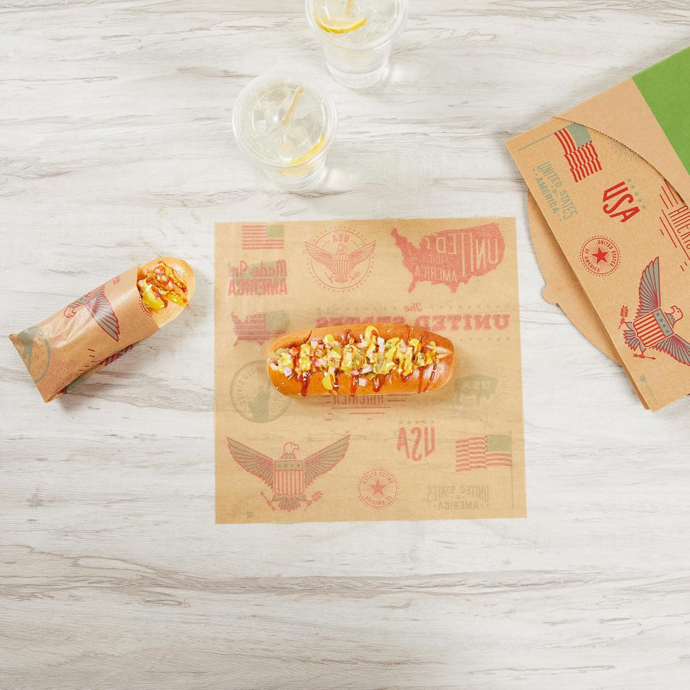 Restaurantware-Chef 101 12 Inch Deli Papers, 200 Born In The USA Sandwich Wra...