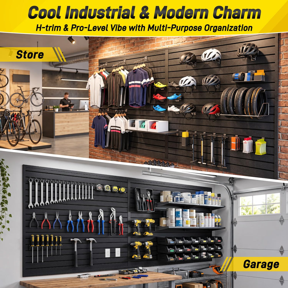 Avalution Slat Wall Paneling, PVC Slatwall 4 x 8 ft for Garage Storage