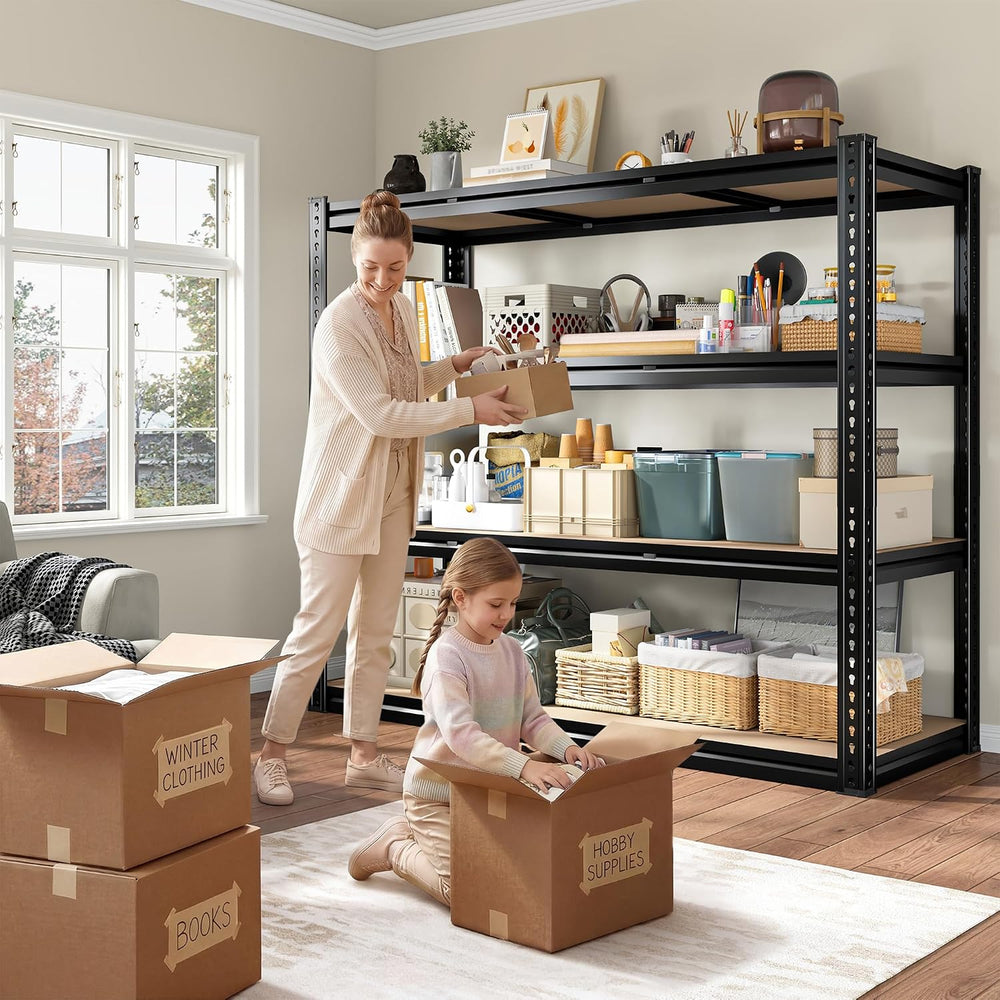 ROOMFAVE 48" W Garage Shelving 2200LBS, 4-Tier Storage Shelves