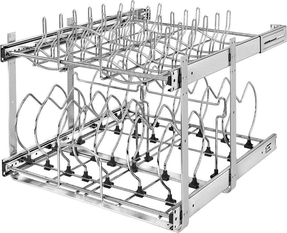 Rev-A-Shelf Two-Tier Kitchen Cabinet Pullout Organizer, 21" x 22"