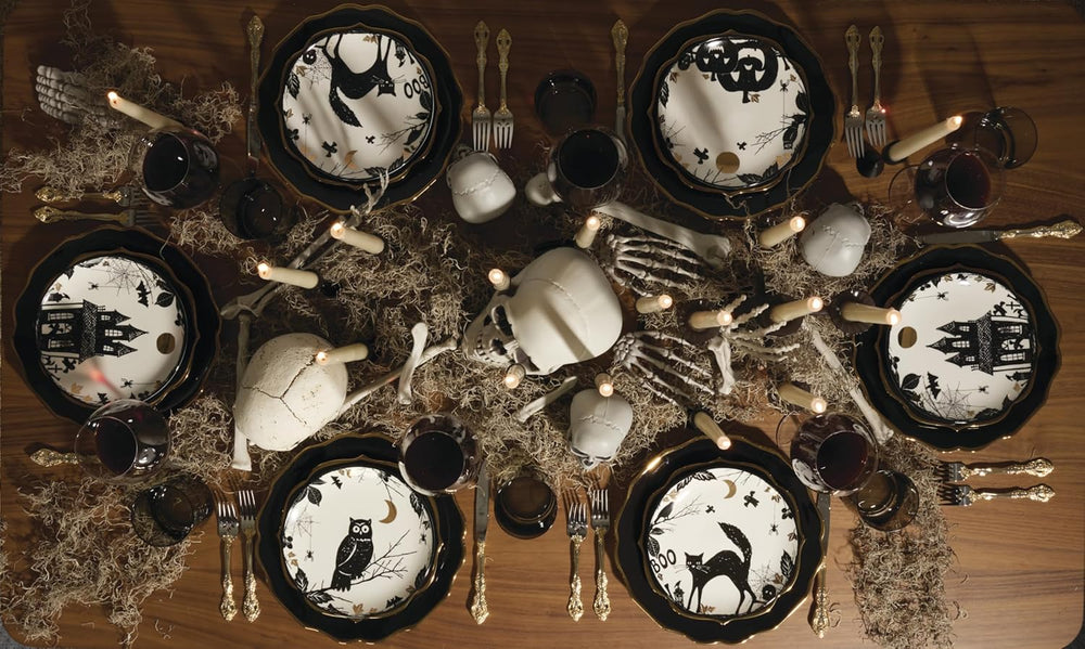 Lenox Haunted Halloween 4-Piece Accent Plates, Appetizer Plate Set for 4