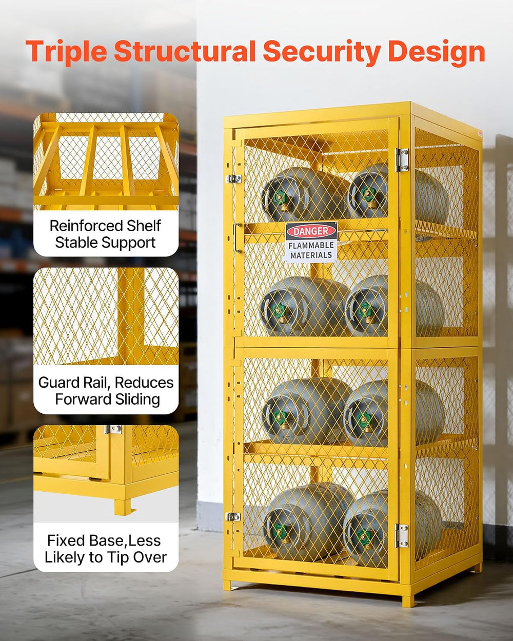 VEVOR Horizontal Cylinder Storage Cabinet, 30"L x 30"W x 70.3"...