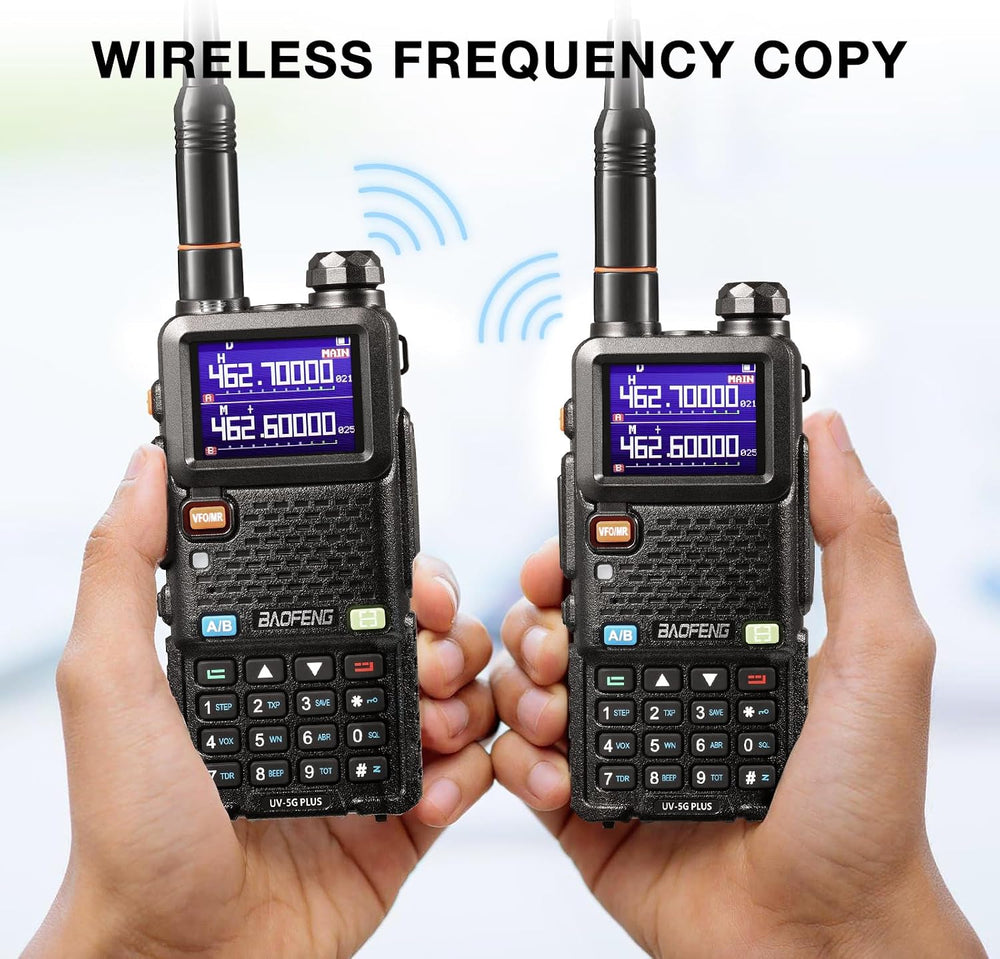 BAOFENG UV-5G Plus GMRS Handheld Radio, 999 CHs Chirp Compatible, 1 Pack