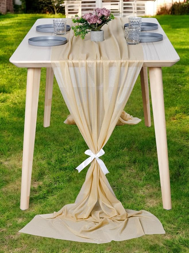 MDS Halloween Chiffon Table Runner - 5 Pack, 29 x 120 Inches, 10ft Each - She...