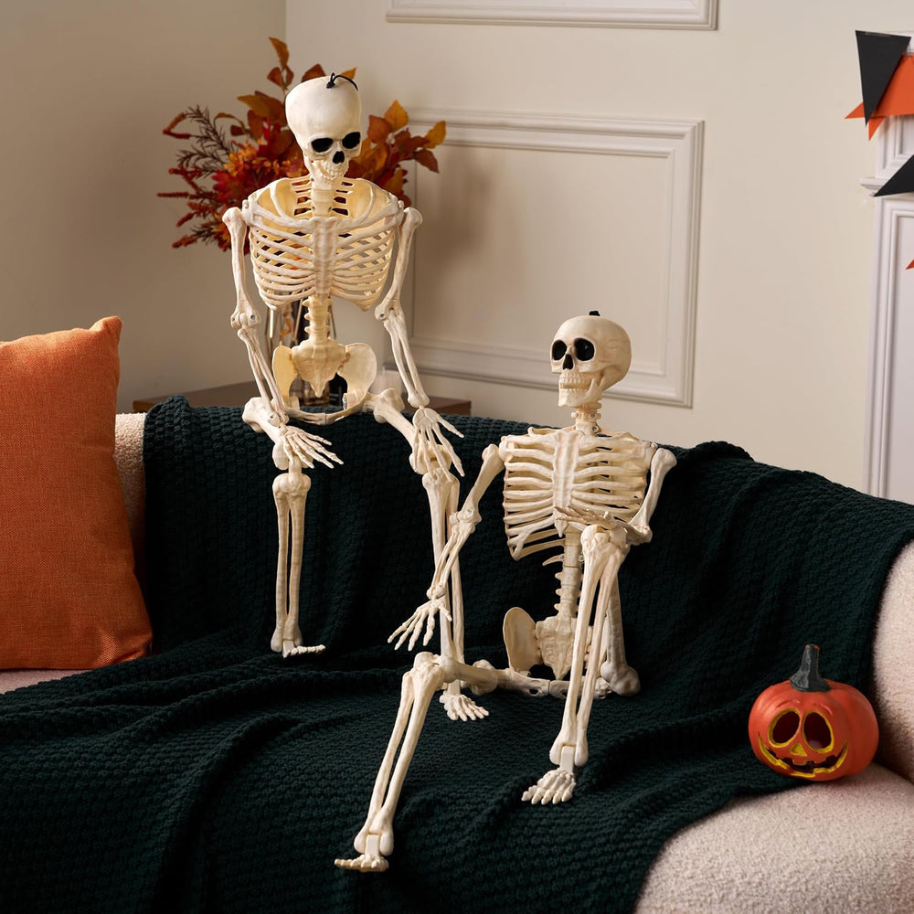 JOYIN 2PCS 36" Halloween Realistic Skeleton Decor, 3FT Full Body Stayabl...