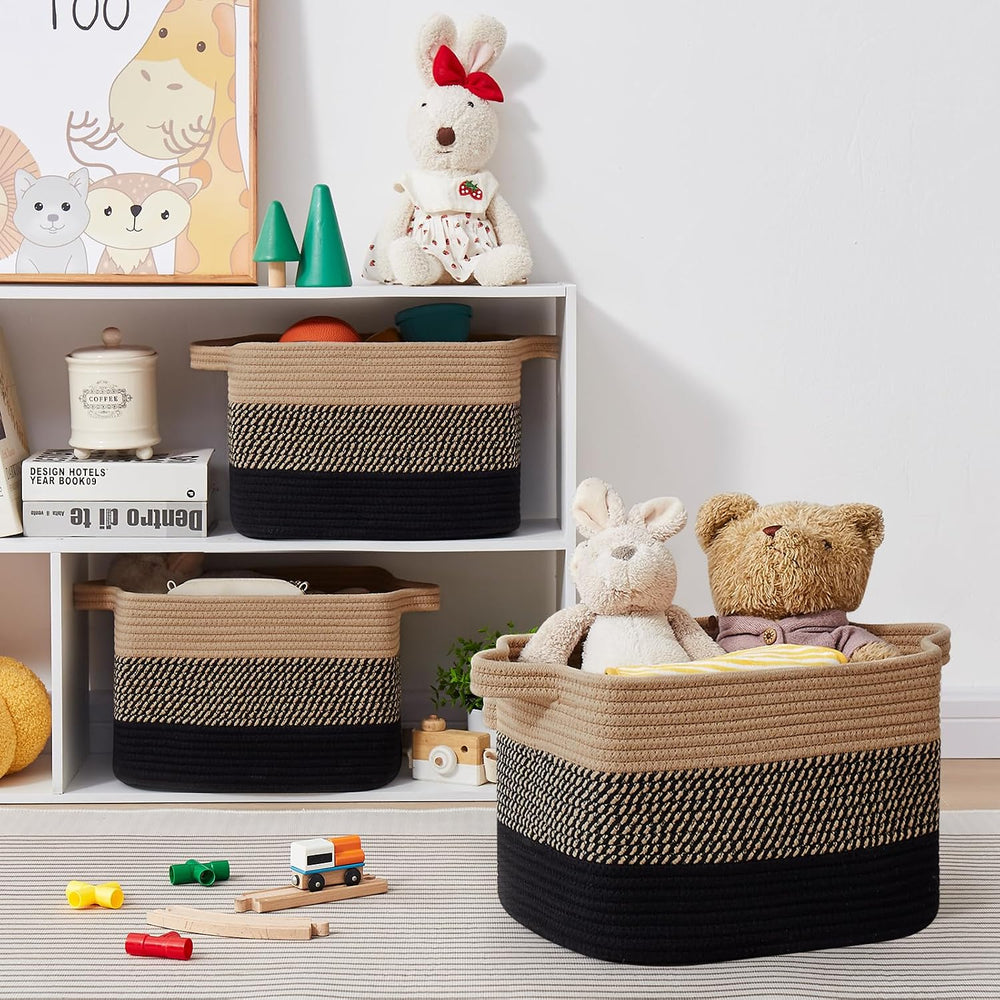 OIASKET Storage Basket for Organizing 3 Pack, Woven Baskets for Storage