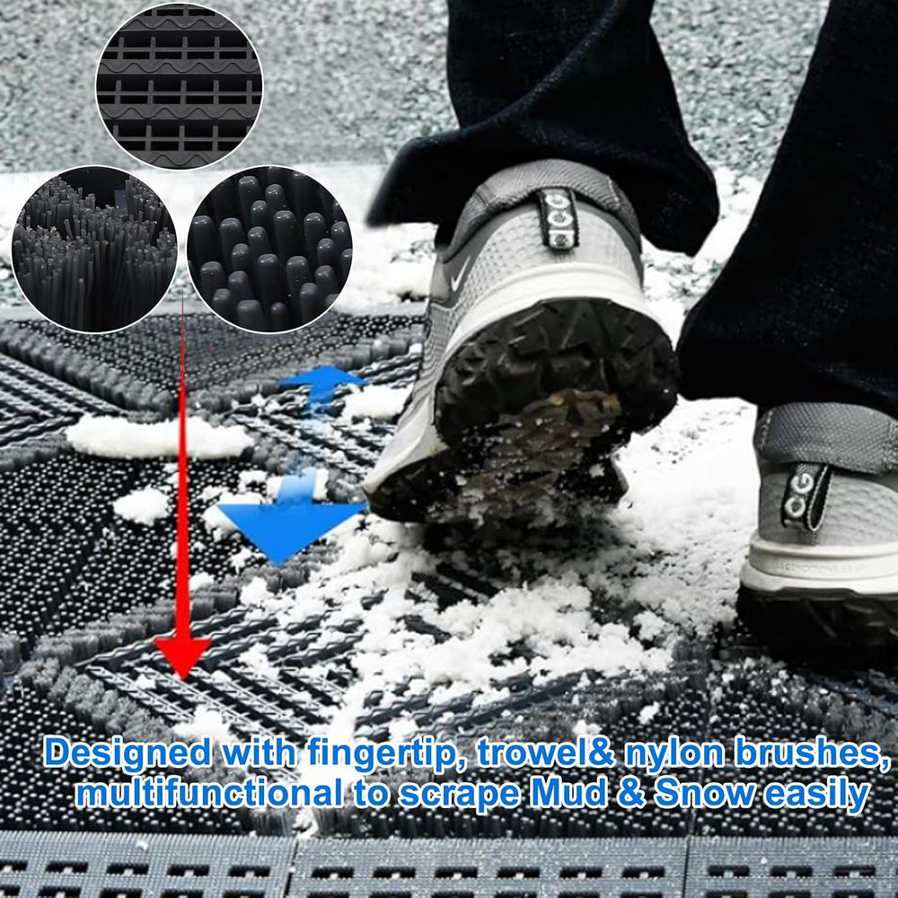 Heavy Duty Boot Scraper Mat 29.5x17.7 Inch