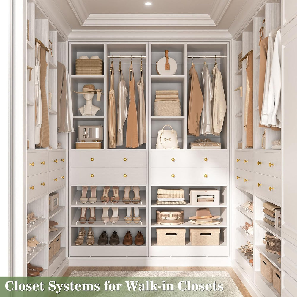 Besiost Small Closet System, 28"/2.3 FT Closet Organizer System with Dra...