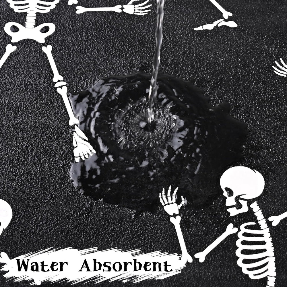 ASPMIZ Halloween Runner Rug, Glow-in-the-Dark Rug Runner Non Slip, Black Rugs...