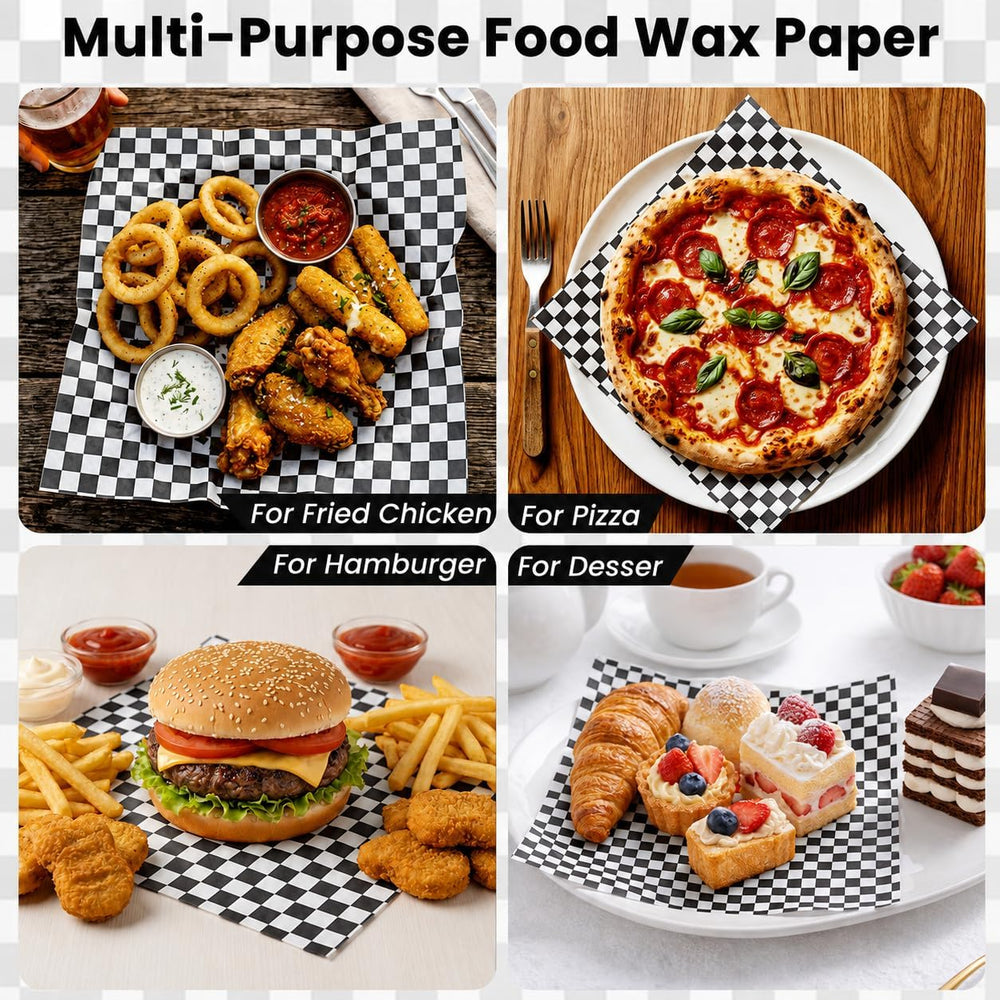 1000 Pcs 12x12 Inches Deli Paper Sheets, Grease Resistant Wax Paper Sheets fo...