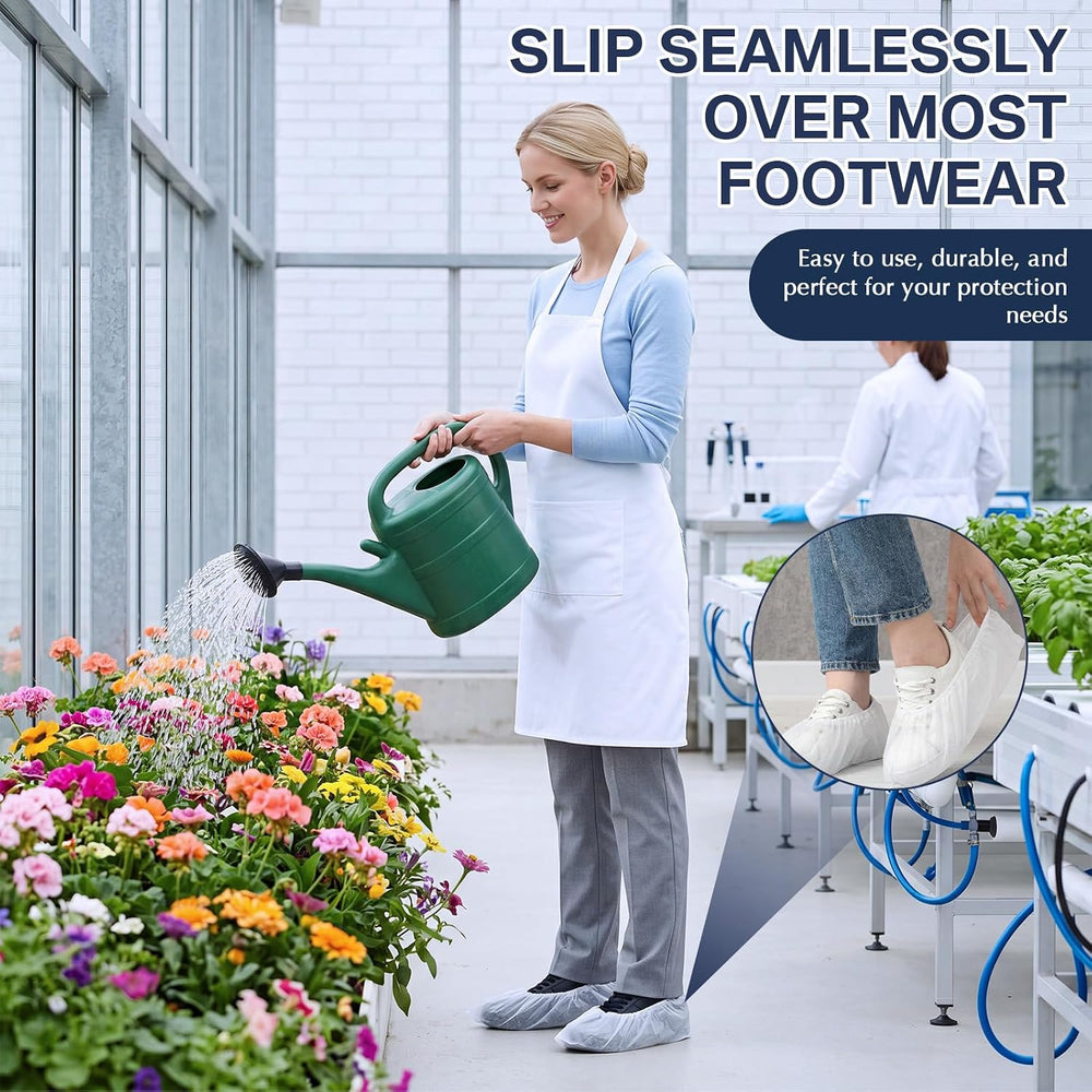 Vabean 1300 Pcs Disposable Shoe Covers Boot Cover, White