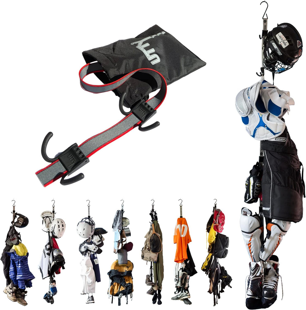 UTTY Multipurpose Portable Hanging Rack - Vertical Hockey Gear Drying Rack