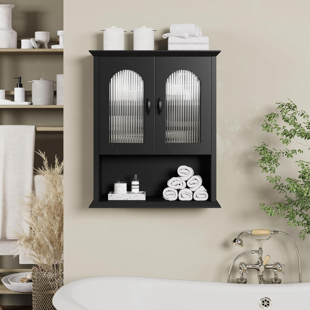 CJL Bathroom Wall Cabinet with Fluted Door, 18.9'' x 23.6'', ...