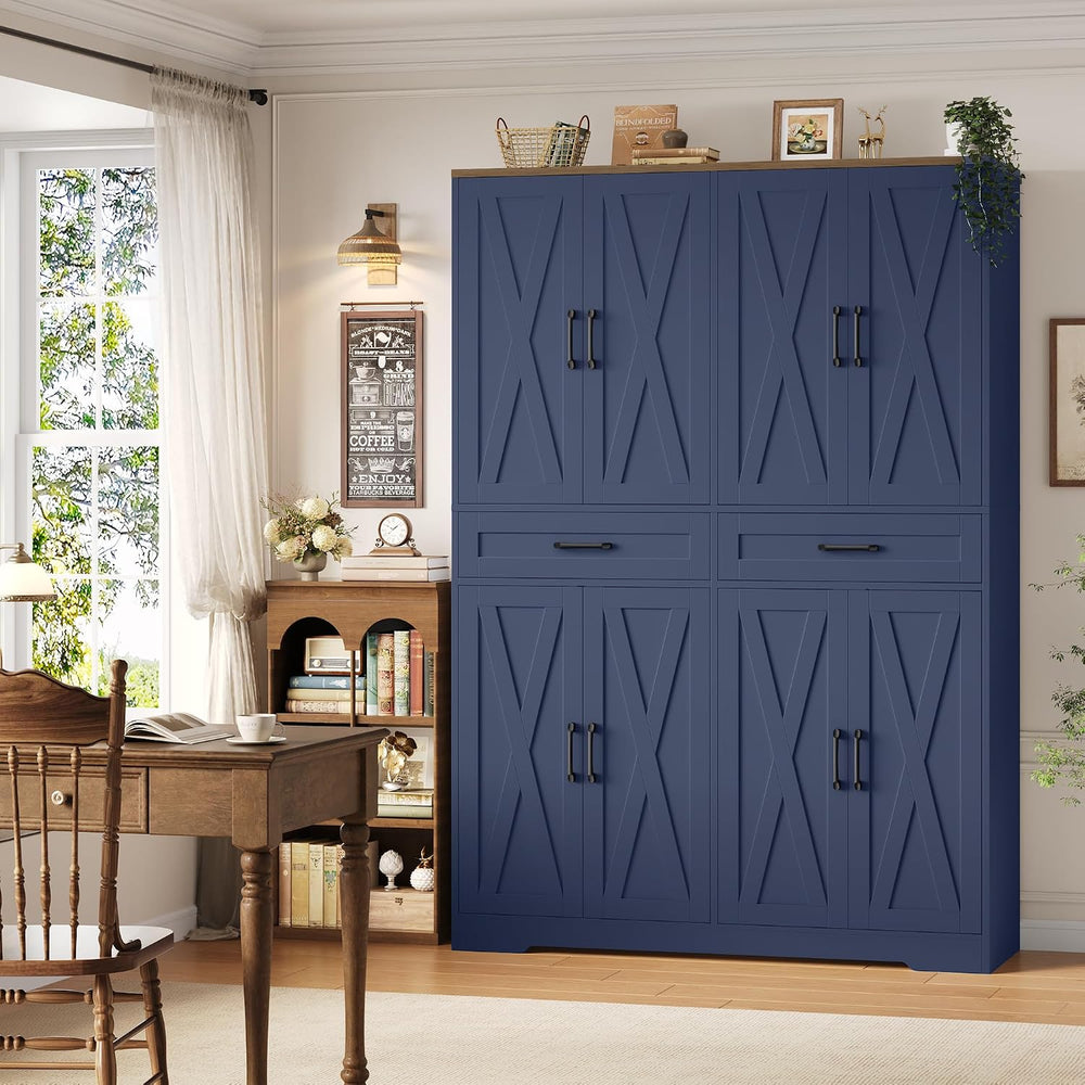 HOSTACK 71" Tall Kitchen Pantry Storage Cabinet with Doors & Shelves...