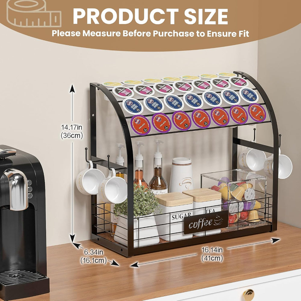 K Cup Holder, Coffee Pod Holder, K Cup Organizer, Black