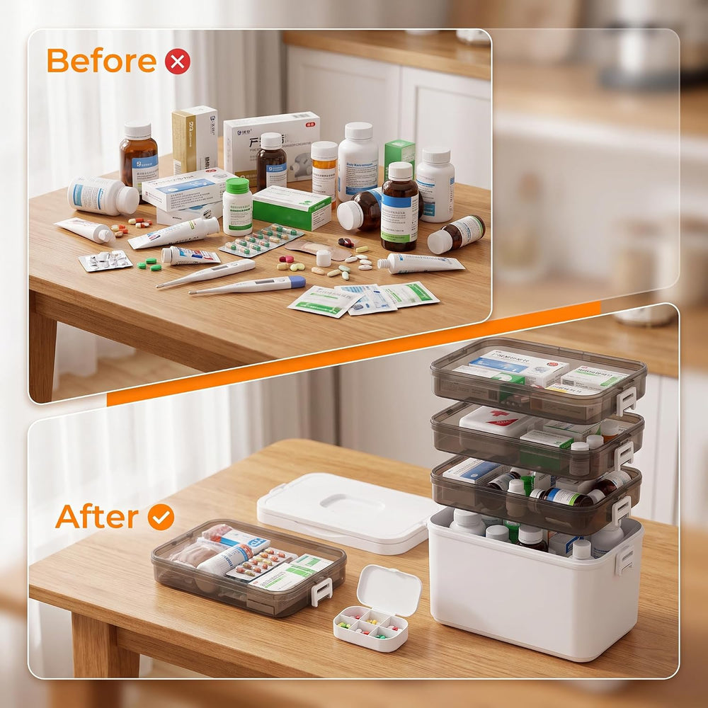5-Tier Medicine Cabinet Organizer with Handle