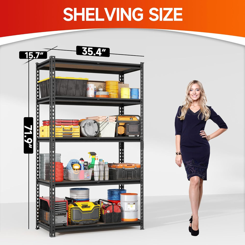 72''H Garage Shelving 3000lbs Garage Storage Shelves,Adjustable Heavy...