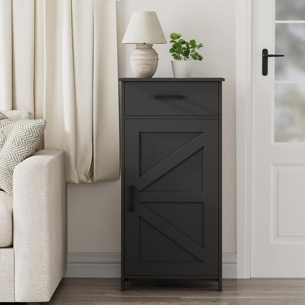 Bathroom Storage Cabinet with Drawer & Adjustable Shelf