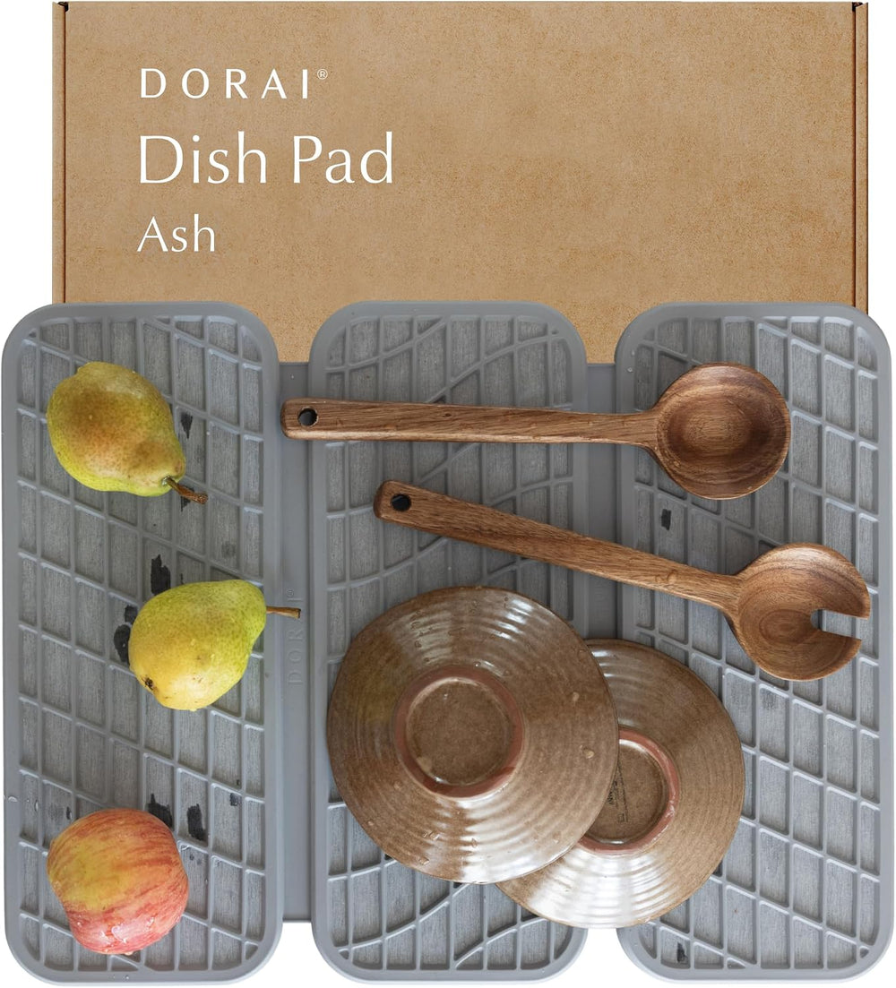 Dorai Home Dish Pad - Collapsable Stone Dish Drying Mat with Diatomaceous Ear...