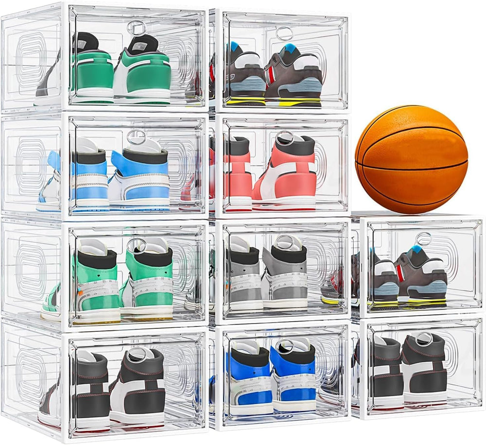 caktraie 10 Pack Thicken Shoe Organizer Stackable