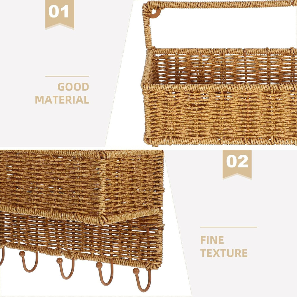 Cabilock Two-Tier Wall-Mounted Hanging Storage Basket