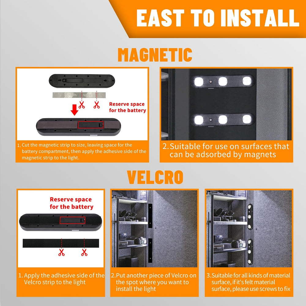 MIND&ACTION Gun Safe Lights,Motion Activated LED Light for Gun Safe Gun C...